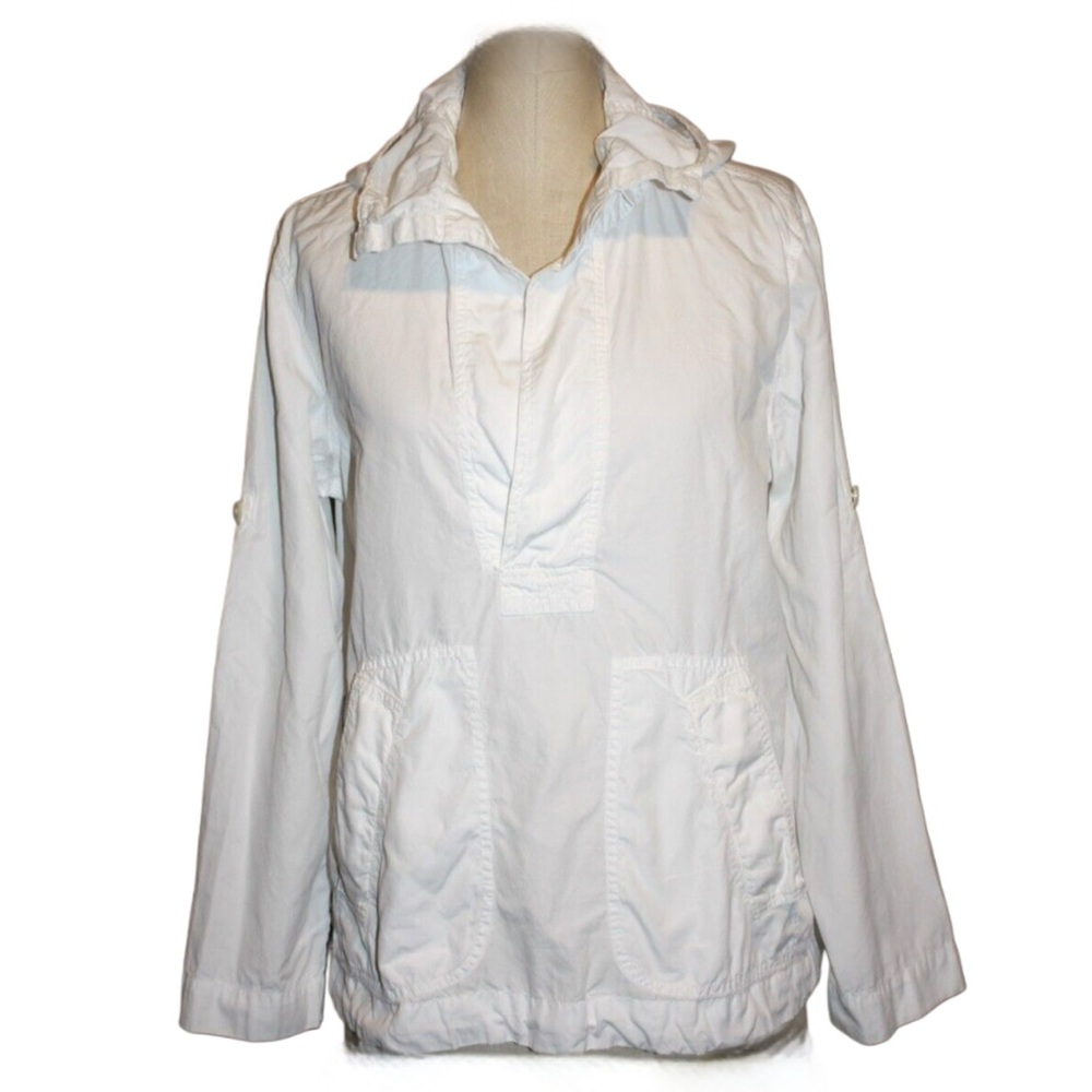 J.CREW Lightweight Cotton Hooded Windbreaker Parka